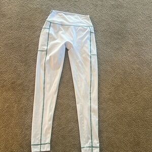 Set active tennis inspired leggings (white and green)